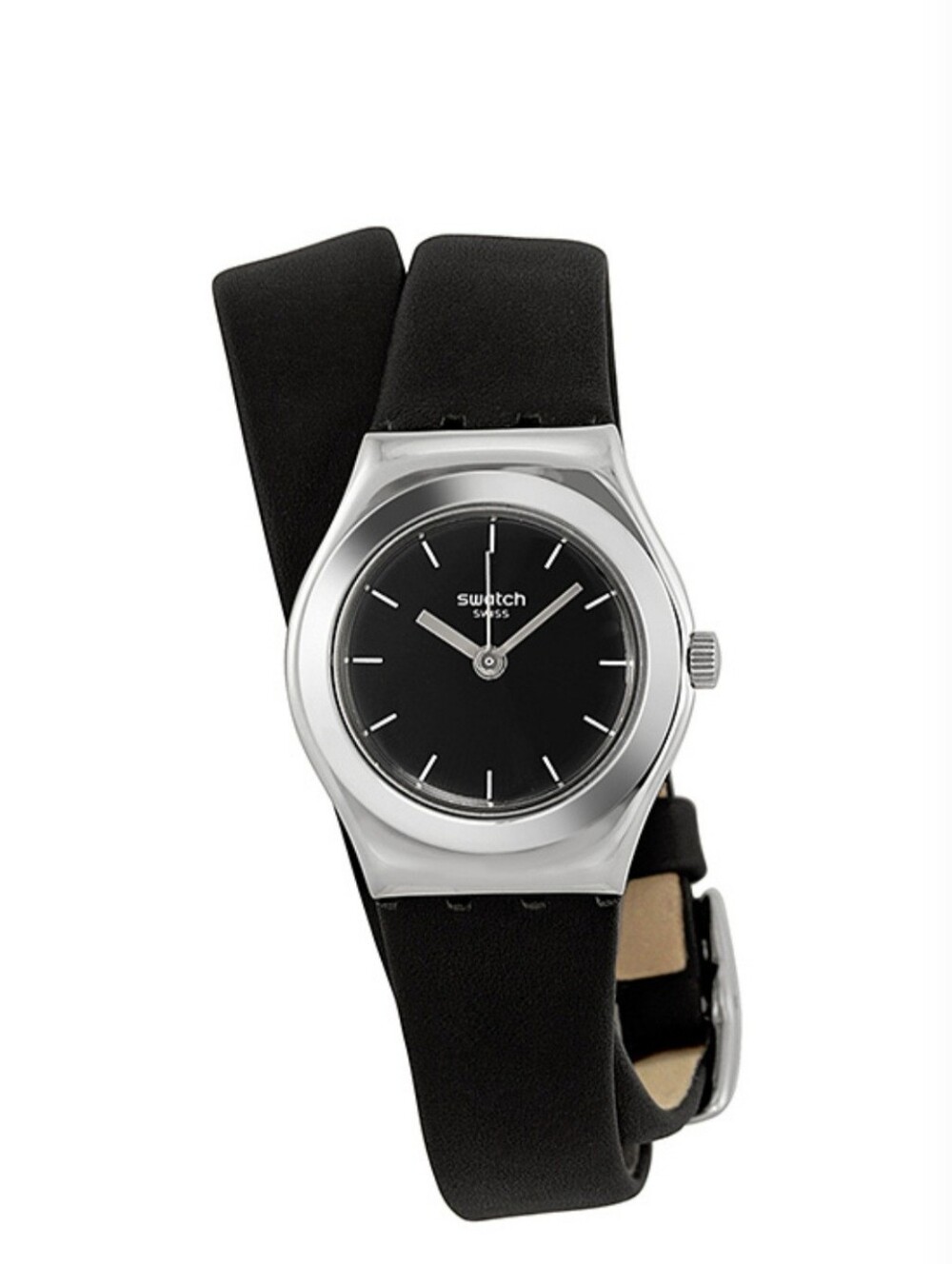 Swatch Irony Lady Black Russian YSS281 with Black Dial and Long Strap